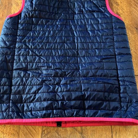 Vineyard Vines Performance Vest Girls Large Navy Pink - Picture 8 of 11